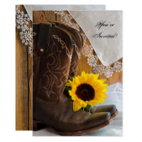 Country Sunflower Quinceanera Party Invitation