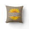 Country Sunflower Rustic Burlap Family Name