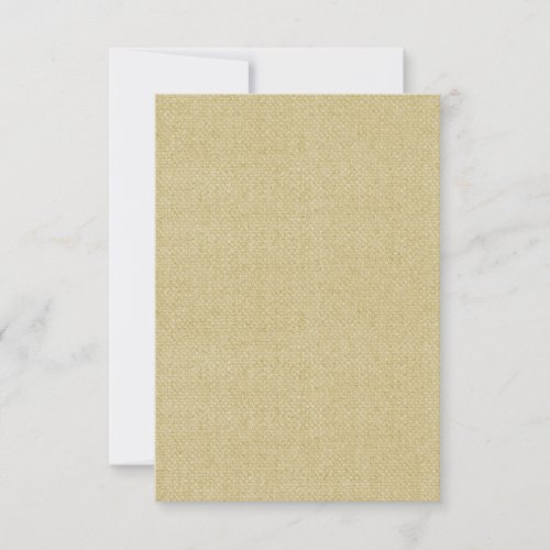 Country Sunflower Rustic Burlap Wedding RSVP Cards