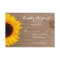 Country Sunflower Rustic Wood Wedding RSVP Cards