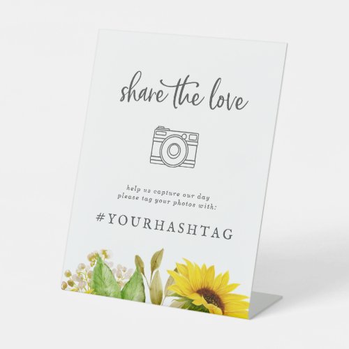 Country Sunflower Share The Love Hashtag Sign