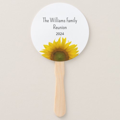Country Sunflower Summer Family Reunion Barbecue Hand Fan