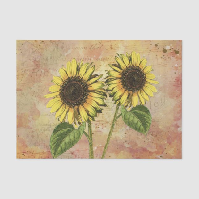 Country Sunflower Tissue Paper (Front)