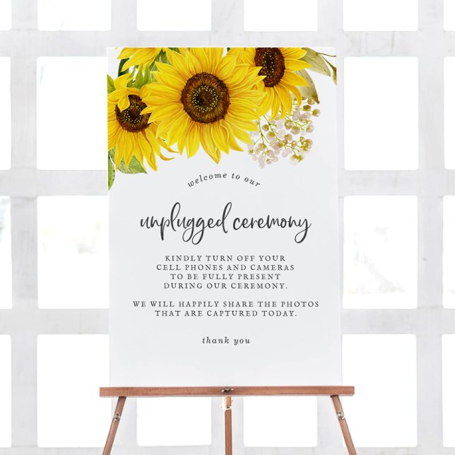 Country Sunflower Unplugged Ceremony Sign (Creator Uploaded)