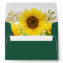 Country Sunflower Wedding Invitation Envelope
