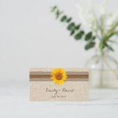 Country Sunflower Wedding Website Insert Card (Standing Front)