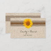 Country Sunflower Wedding Website Insert Card (Front/Back)