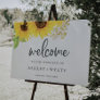 Country Sunflower Wedding Welcome Foam Board