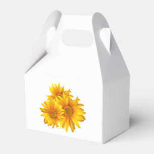 Country Sunflower Wedding Yellow Floral Party Favor Boxes