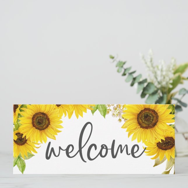 Country Sunflower Welcome Seating Chart Header (Standing Front)