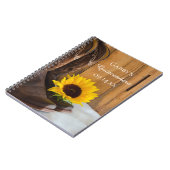 Country Sunflower Western Quinceañera Guest Book (Left Side)