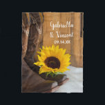 Country Sunflower Western Wedding Fleece Blanket<br><div class="desc">Customize the charming and cozy Country Sunflower Western Wedding Fleece Blanket with the names of the bride and groom and marriage ceremony date to create a lasting keepsake from their rural farm style or ranch theme nuptials. This soft and snuggly rustic chic wedding blanket features a floral photograph of a...</div>