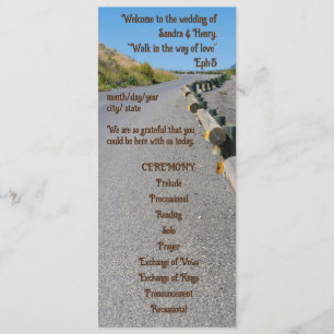 Country Sunflower Western Wedding Program