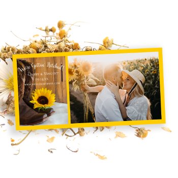 Country Sunflower Western Wedding Save The Date by loraseverson at Zazzle