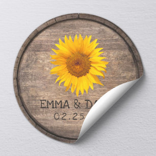Inshoney 100pcs custom Stickers for Business Logo Stickers customized  Personalized Labels 15inch (Sunflower)