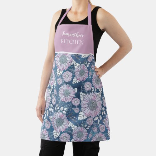 Country Sunflower Womens Name Apron
