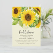 Country Sunflower | Yellow Bridal Shower Invitation (Standing Front)