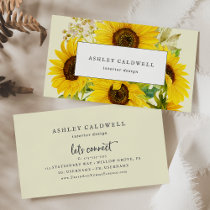 Country Sunflower | Yellow Business Card