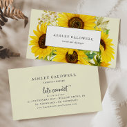 Country Sunflower | Yellow Business Card at Zazzle