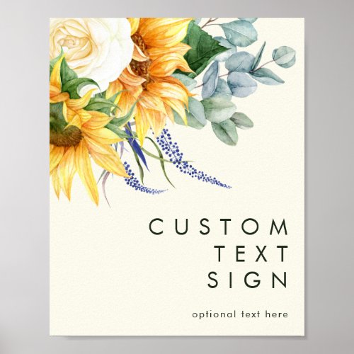 Country Sunflower  Yellow Cards and Gifts Custom Poster