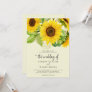 Country Sunflower | Yellow Front and Back Wedding Invitation