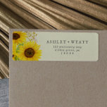 Country Sunflower | Yellow Return Address Label<br><div class="desc">These country sunflower yellow return address labels are perfect for a rustic wedding. The classic modern design features beautiful bright yellow watercolor wildflowers with a vintage outdoor summer or fall theme. These labels can be used for a wedding, bridal shower, special event or any time you need a personal address...</div>