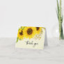 Country Sunflower | Yellow Wedding Thank You Card