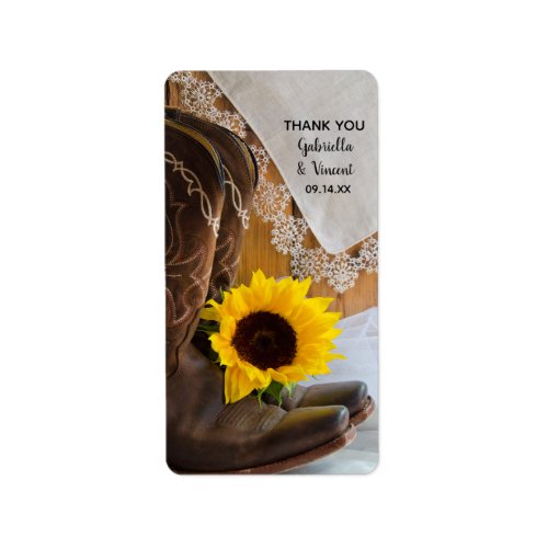 Country Sunflowers and Lace Wedding Favor Tags