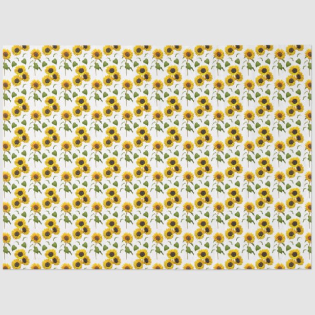 Country Sunflowers Decoupage Small Elements Tissue Paper (Front)