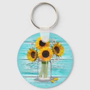 daisy jar keychain (pink and yellow)