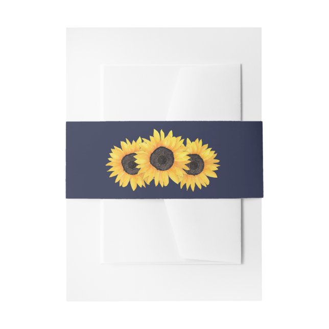 Country Sunflowers on Blue Belly Band (Front Example)