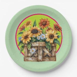 Country Sunflowers  Paper Plates