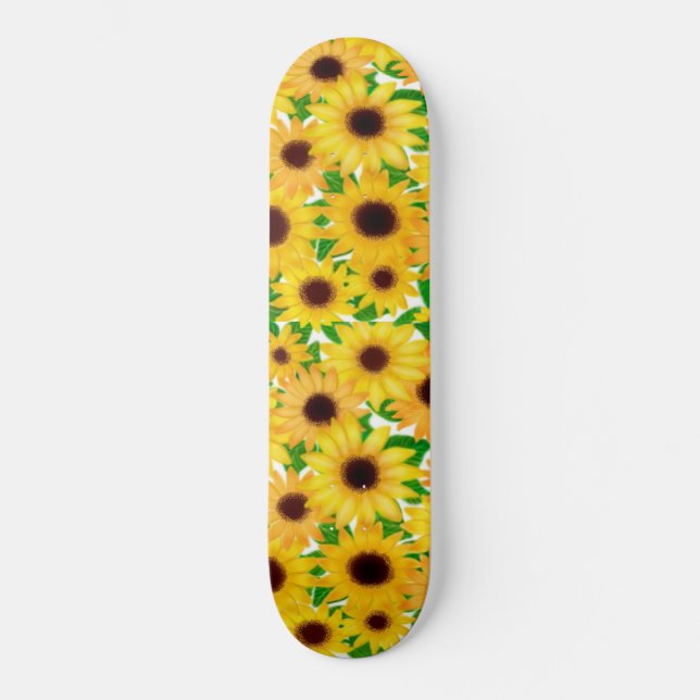 Country Sunflowers Skateboard Deck (Front)