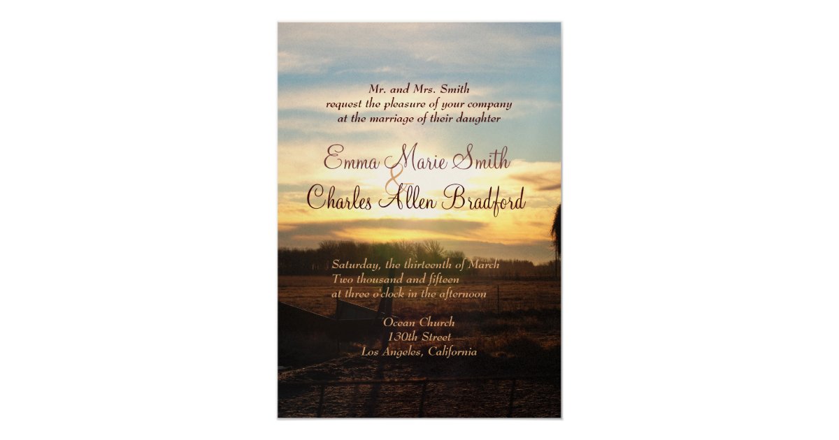 Sunrise Wedding Invitations 5