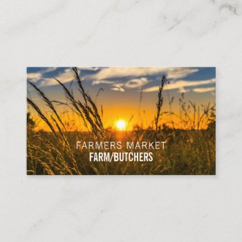 Country Sunset  Farmer & Butcher Business Card by TheBusinessCardStore at Zazzle