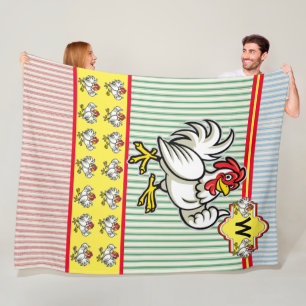 Country Sunshine Chicken Fleece Blanket