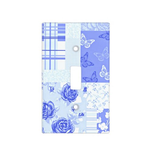 Country Sweet Cornflower Blue Light Switch Cover