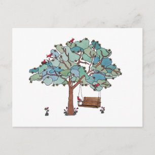 Country Swing and Redbirds Moving Announcement Postcard