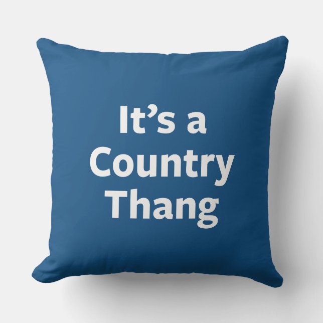 Country Thang Throw Pillow (Front)