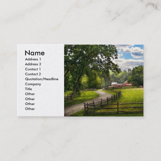 Customizable Country - The pasture Business Card Template