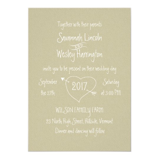 Country Casual Wedding Invitations 5