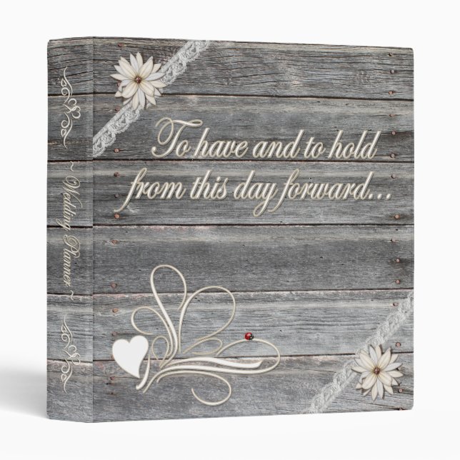 Country Theme Wedding Binder (Front/Spine)