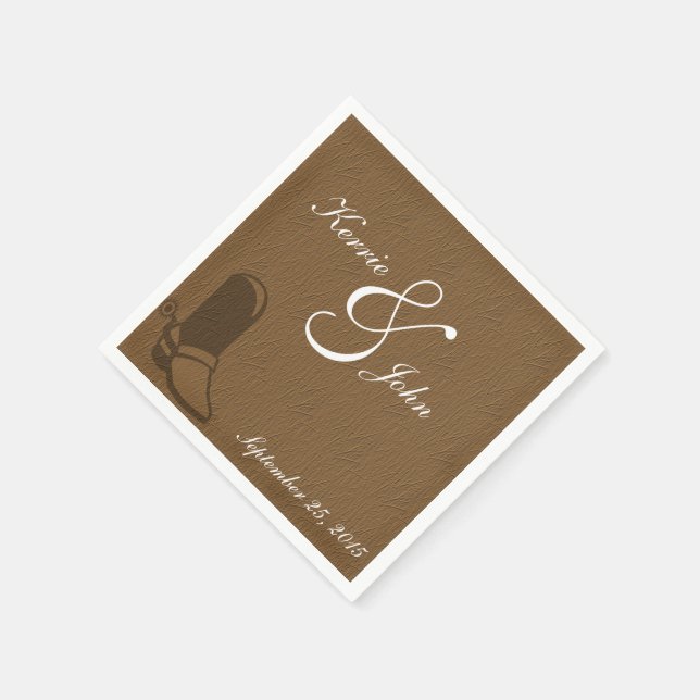 Country Theme Wedding Paper Napkins (Corner)