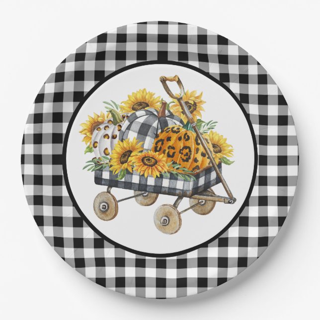 Country Toy Wagon Paper Plates (Front)