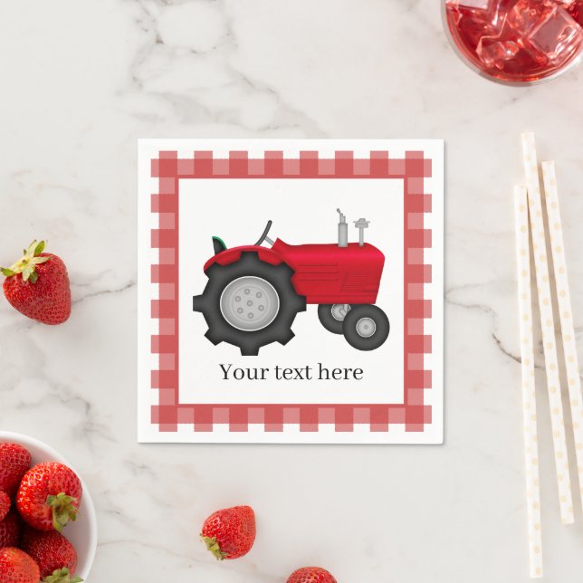 Country Tractor party paper napkins (Insitu)