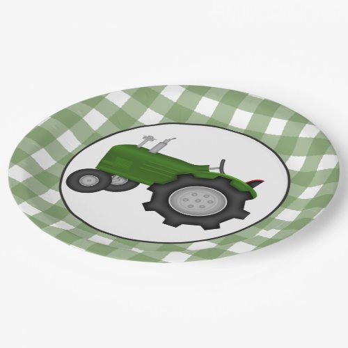 Country tractor party paper plate