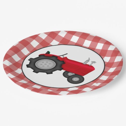 Country Tractor party paper plates