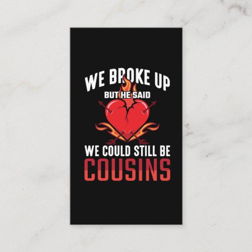 Country Trash Relationship Divorce Break up couple Business Card
