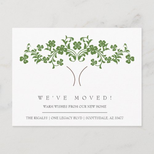 Country Tree New Home Moving Announcement Postcard