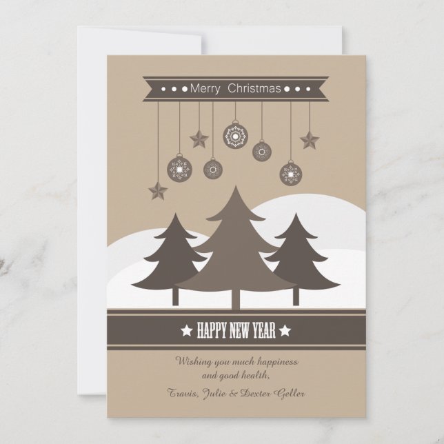 Country Trees Photo Holiday Card (Front)
